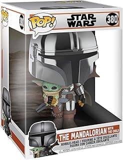 49931 POP Star Wars:Mandalorian-10 Mandalorian (w/chrome armour) Collectible Toy, Multicolour