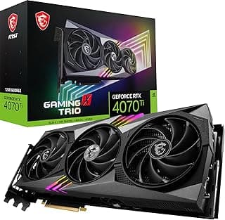 MSI بطاقة رسومات للالعاب جيفورس RTX 4070 Ti جيمنج اكس تريو 12GB GDDR6X، 2760 MHz، PCI اكسبرس الجيل 4، 192 بت، 3x DP v 1.4a، HDMI 2.1a (تدعم 4K و8K HDR)