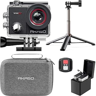 Action Cam 4K30FPS 20MP with 60 cm Tripod Selfie Stick and Bag WiFi 40 m Underwater Camera Waterproof Ultra HD Touchscreen Adjustable Wide Angle Ice Action Cam with 2.4G Remote Control