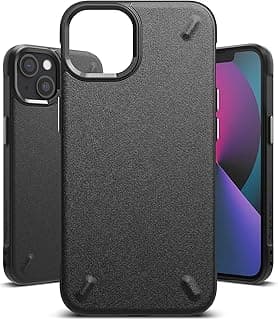 Onyx Compatible with iPhone 13 Case, Extreme Tough Flexible Silicone Type TPU Shockproof Bumper Full Protection Cover for 6.1-inch (2021) (Black)