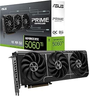 اسس بطاقة فيديو انفيديا جيفورس RTX 5060 Ti PCI اكسبرس 5.0 GDDR7 اصدار كسر سرعة المعالج / برايم RTX5060TI-O8G