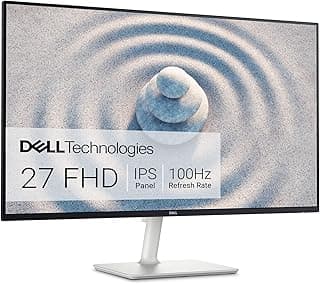 شاشة مونيتور 27 بوصة S2725H بدقة 1920 × 1080 وتردد 100 هرتز وكابل طاقة اتش دي ام اي1.4، كابل اتش دي ام اي واحد من ديل
