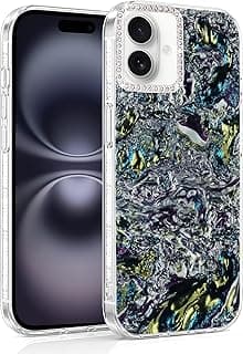 Shiny Marble Case for Samsung Galaxy A07 4G, Glossy Glitter Hard Back Cover with Soft TPU Frame Bumper, Rhinestone Camera Frame, Slim Shockproof Protective Phone Case - Multi Color
