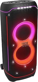 Partybox Ultimate Massive party speaker with powerful sound, multi-dimensional lightshow, and splashproof design.|1 year manufacturer warranty