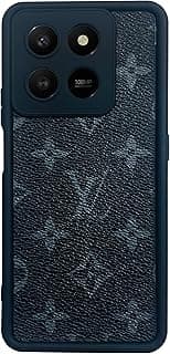 جراب Xpress لهاتف Honor X7D، سيليكون TPU مع حماية للكاميرا، تصميم جلد، ممتص للصدمات (أسود)