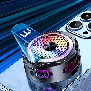 شاحن بمنفذ USB متوافق مع الهواتف الذكية 2-3.5 بوصة مع قوة 15 واط وخاصية التثبيت المغناطيسي وشاشة LCD وإضاءة RGB وأوضاع سرعة متعددة