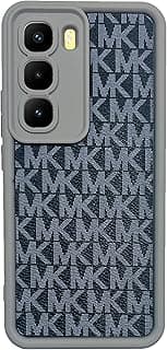 Xpress Back Cover Soft Silicon TPU With Leather Sticker and Camera Protection Case For Infinix Hot 60 Pro Plus (Hot 60 Pro+) Anti-Shock Cover (Gray.MK)
