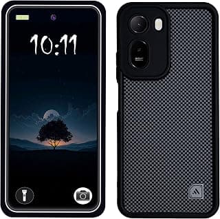 جراب سيليكون TPU لحماية الكاميرا بتصميم كاربون فايبر ثلاثي الأبعاد لهاتف شاومي Redmi A7 Pro (أسود)