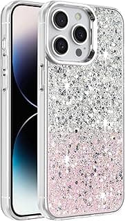 جراب Dl3 Mobilak متوافق مع iPhone 15 Pro مقاس 6.1 بوصة، شفاف لامع، اطار TPU ناعم، ظهر صلب، مضاد للصدمات (ابيض وردي)