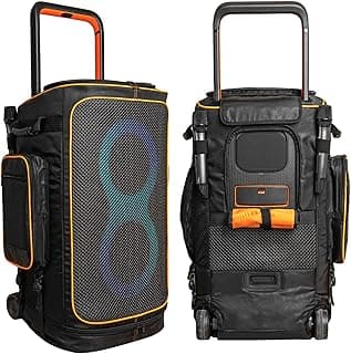حقيبة حمل لسماعة JBL PartyBox 520، حقيبة تخزين للسفر، حقيبة مكبر صوت بلوتوث متعددة الوظائف ذات سعة كبيرة، مقاومة للماء والغبار مع جيب لتنظيم الميكروفون