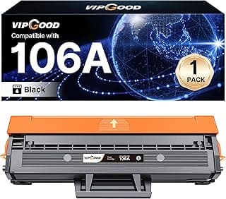 حبر 106A مع شريحة متوافق مع اتش بي 106A W1106A لطابعات Laser 107w 107a 107r و MFP 137fnw 137fwg 135a 135r 135w 135wg (أسود، عبوة واحدة)