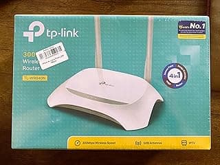 راوتر لاسلكي TP-Link TL-WR840N، سرعة 300 Mbps، 4 منافذ LAN، تقنية Wi-Fi N