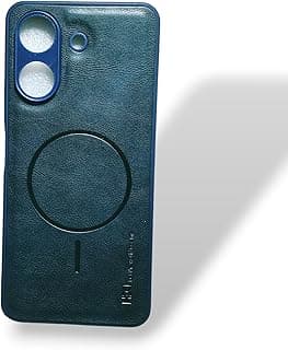 MagLeather Pro Case for OPPO A6X – Premium Leather Magnetic Case with Full Camera Protection (Blue)