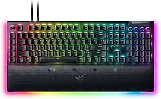 كيبورد رازر USB بلاك ويدو V4 برو ميكانيكي مع إضاءة RGB و مسند معصم أسود متوافق مع الكمبيوتر و الأجهزة اللوحية بالإنجليزية