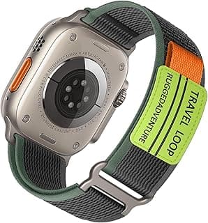 حزام Trail Loop لـ ابل واتش Ultra مقاس 49 مم 45 مم 44 مم 42 مم، حزام رياضي متين من النايلون الناعم للرجال والنساء لـ iWatch Ultra 2 و Series 9 8 7 6 5 4 3 2 1 SE