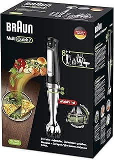 MultiQuick 7 Hand Blender MQ7085X, Black, 1000W, Mixer, ActiveBlade System, EasyClick Plus System, Splash Control, International Warranty