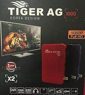 جهاز استقبال رقمي عالي الوضوح للاقمار الصناعية طراز AG-1000 mini X2 من تايجر - بلون اسود
