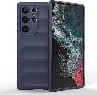 Silicone Case with Anti-Scratch Soft Microfiber Lining, High Resilience Rubber Full Body Shockproof Cover Compatible With Samsung Galaxy S23 Ultra (Sapphire)
