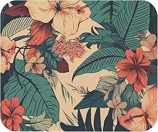 ماوس باد بتصميم زهور استوائية - تصميم فني - مريحة للمكتب والجيمنج - قاعدة غير قابلة للانزلاق - متينة-85