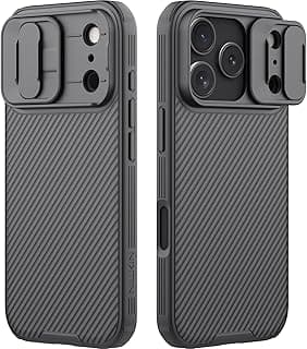 for iPhone 17 Pro Case [Slide Camera Cover Protection] CamShield Pro Hard Slim Case Shockproof Protective Phone Case for iPhone 17 Pro 6.3 inch - Black