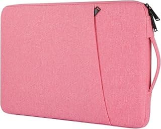 Chelory 15.6 Inch Laptop Sleeve for 16 Inch MacBook Pro M1 Pro/Max, 14 Inch 15.6 Inch Ultrabook Notebook Computer Shockproof Water Resistant Protective Cover Bag Carrying Case with Pocket, Pink