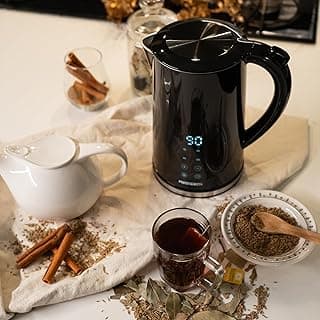 Media Tech Stainless Steel Digital Kettle 1.7L – Avero – with Temperature Selection Display – MT-KDS001
