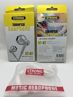 STRONG ST-07 Universal Wired Earphones, Metallic Half In-Ear Handfree, 135cm Cable - سماعة سلك هاند فري ستيريو