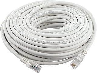 كابل شبكة Cat6 طول 20 متر، رمادي، RJ47، سرعة 1000 ميجابت، متوافق مع اللابتوب