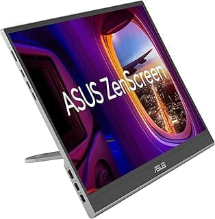 ASUS ZenScreen 16 inch OLED USB-C (MQ16AHE) Portable Monitor - Full HD, 100% DCI-P3, 1ms, HDR-10, Mini HDMI, Eye Care, Proximity Sensor, 360° Kickstand, Compatible with Laptops,