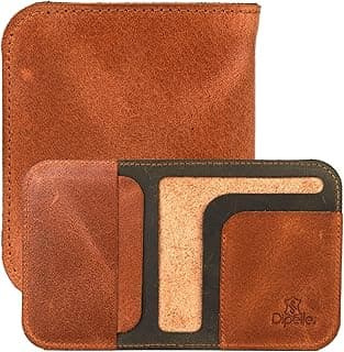 Dipelle Handmade Real Leather Wallet for Men - Minimalist Design Large Capacity - Slim Case holds Money and Cards for Men & Women (Havan)