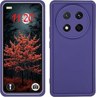 Silicon Shockproof Protective Bumper Resistant Case with Camera Protection for Honor X9c 5G (Purple)