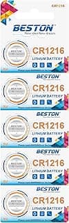 بطارية ليثيوم Beston موديل CR 1216 (5 قطع) - طقم 5 قطع