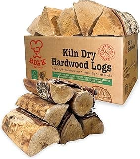 Kiln-Dried Logs Hardwood Firewood 20L - Eco Fuel Ready to Burn for Wood Burners, Pizza Oven, Open Fires, Fire Pits, Campfires & More | Dried Under 20% | Eco-Packaging