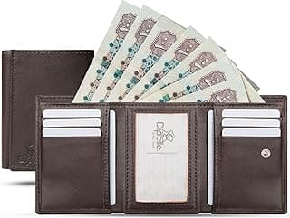 Genuine Leather Trifold Wallet, Stylish Design with 9 Card Pockets and Large Money Pocket, Export Genuine Leather | Handmade Genuine Leather Wallet for Men (Brown)