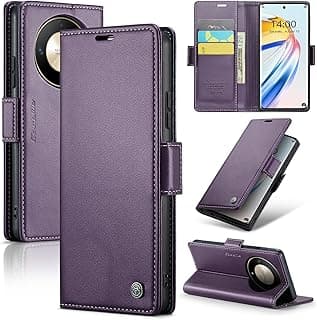 Phone Case Compatible with Honor X9B Luxury PU Leather Flip Cover Card Slot Holder Cover Compatible with Honor X9B (Purple)