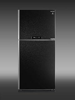 SJ-PV69G-BK No Frost Digital Inverter Refrigerator, 538 Liters, 2 Doors - Black