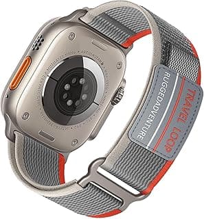 سوار Trail Loop رياضي نايلون لساعة ابل، متوافق مع مقاسات 49 mm, 45 mm, 41 mm, 44 mm, 40 mm, 42 mm, 38 mm، يناسب ساعة ابل الترا وسيريز 8, 7, 6, 5, 4, 3, 2, 1 و SE