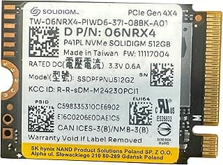 وسيط تخزين داخلي ذو حالة ثابتة 512 جيجابايت M.2 2230 NVMe PCIe جيل رابع x4 TLC SSD هارد، (SSDPFPNU512GZ) P41 بلس لثينك باد برو بوك لاتيتيود ايليت ايديا انسبايرون الترا اكس بوكس ستيم