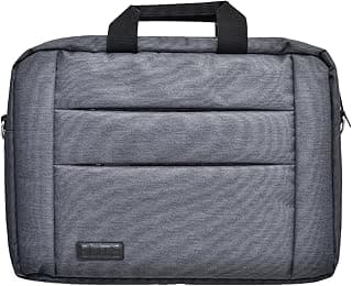 Elite Fabric Elegant Carrying Case Containing Two Main Zipper Pocket With Front And Rear Zipper Pockets Equipped Shoulder Strap Compatible With Various Laptops 15.6 Inch - Grey