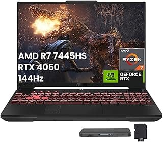 اسس لابتوب العاب تي يو اف A16 16 انش WUXGA 144Hz ومعالج AMD رايزن 7 7445HS وبطاقة عرض مرئي جيفورس RTX 4050 و16GB DDR5 و1TB SSD وكيبورد باضاءة خلفية RGB وكوبايلوت وواي فاي 6 وويندوز 11 هوم، رمادي