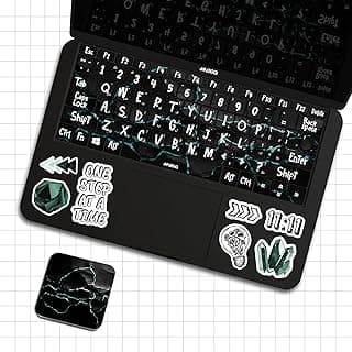 Keyboard stickers compatible with the majority of operating systems - Black Marble style - SK/02