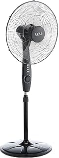 electric - pedestal fans - ak-18s, black