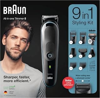 All-in-one Trimmer MGK5380, 9-in-1 Trimmer, 7 attachments and Gillette ProGlide Razor