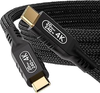 usb c data transfer cable 6.6ft/2M，usb 3.2 cable 240 watt fast charging usb c cable，usb c to usb c video cable for monitor data cable type c，usb c 4k，usbc to usbc video cable,usb c to usb c black