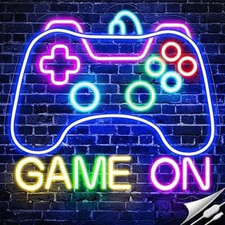 لوحة نيون STYPOP للجيمرز لديكور غرفة الألعاب، لوحة نيون LED بتصميم Game On لديكور حائط الجيمرز، إضاءة نيون للألعاب لديكور غرفة نوم المراهقين، هدايا جيمرز للأولاد والمراهقين والرجال والأطفال