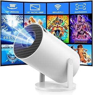 جهاز عرض صغير يدعم دقة 4K وFHD بنظام أندرويد 11 مع واي فاي 6 مزدوج النطاق وبلوتوث 5.2، جهاز عرض سينما منزلي/ جهاز عرض خارجي للموبايل، جهاز عرض ذكي للفيديو مع قدرة دوران 180 درجة وتعديل تلقائي