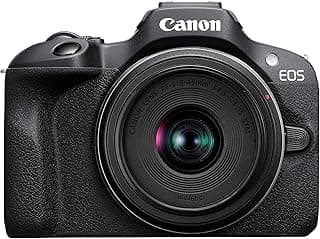 Canon EOS R100 RF-S18-45mm F4.5-6.3 is STM & RF-S 55-210mm F5-7.1 is STM Lens Kit, Mirrorless Camera, 24.1 MP, Continuous Shooting, 4K,Wi-Fi, Content Creation with 2 Years Official Warranty