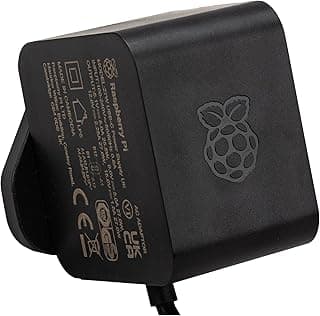 باور سبلاي رسمي لراسبيري باي 5 من بيدوينو، بقدرة 27 وات ومنفذ USB نوع C - لون أسود