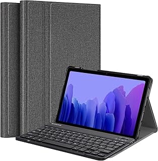 FINTIE Keyboard Case for Samsung Galaxy Tab A7 10.4” Tablet 2020 (SM-T500/SM-T505), Slim Stand Cover with Magnetically Detachable Wireless Bluetooth Keyboard (UK Version), Grey