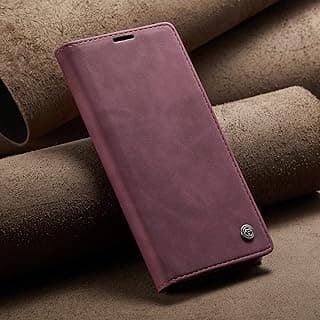 جراب محفظة GOLDEN MASK لهاتف Nothing Phone (1) جلد مع مكان للكروت (أحمر)